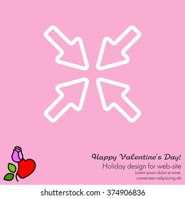 Web line icon. Overlapping arrow 