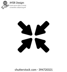 Web line icon. Overlapping arrow 