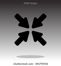 Web line icon. Overlapping arrow 