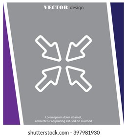 Web line icon. Overlapping arrow 