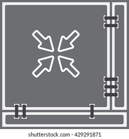 Web line icon. Overlapping arrow 