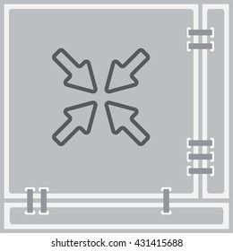 Web line icon. Overlapping arrow 