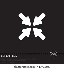 Web line icon. Overlapping arrow 