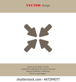 Web line icon. Overlapping arrow 