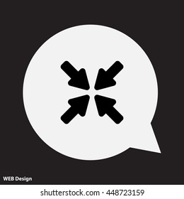Web line icon. Overlapping arrow 