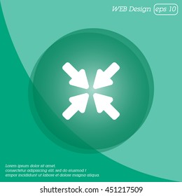 Web line icon. Overlapping arrow 