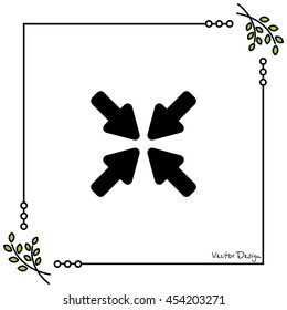 Web line icon. Overlapping arrow 