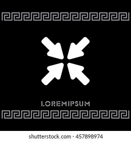 Web line icon. Overlapping arrow 