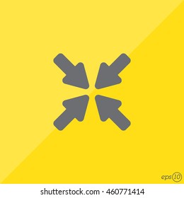 Web line icon. Overlapping arrow 