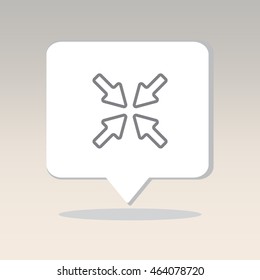 Web line icon. Overlapping arrow 