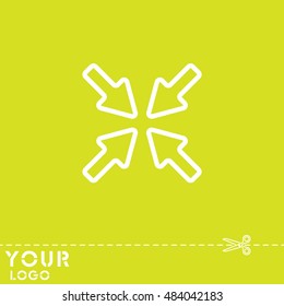 Web line icon. Overlapping arrow 