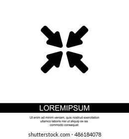 Web line icon. Overlapping arrow 