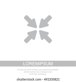 Web line icon. Overlapping arrow 