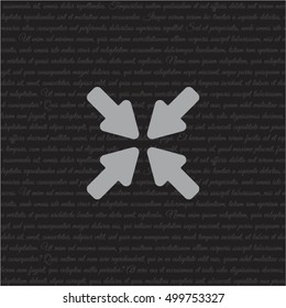 Web line icon. Overlapping arrow 