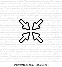 Web line icon. Overlapping arrow 