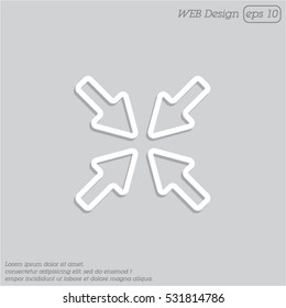 Web line icon. Overlapping arrow 