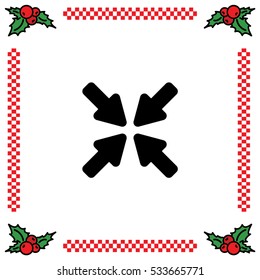 Web line icon. Overlapping arrow 