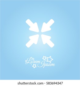 Web line icon. Overlapping arrow 