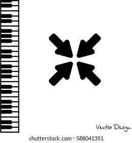 Web line icon. Overlapping arrow 