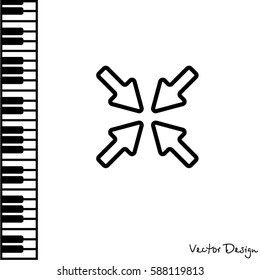 Web line icon. Overlapping arrow 