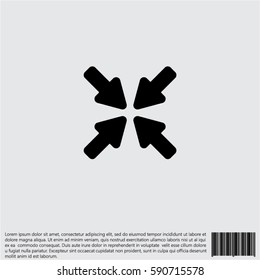 Web line icon. Overlapping arrow 