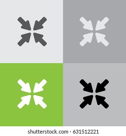 Web line icon. Overlapping arrow 