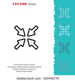 Web line icon. Overlapping arrow 