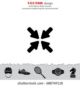 Web line icon. Overlapping arrow 