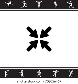 Web line icon. Overlapping arrow 