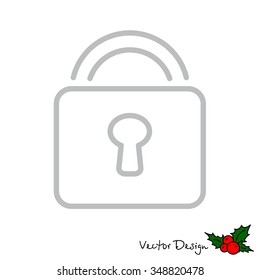 Web line icon. Padlock