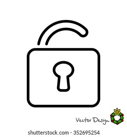 Web line icon. Padlock