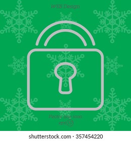 Web line icon. Padlock