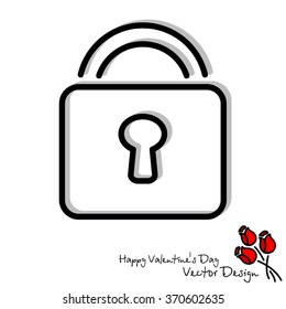 Web line icon. Padlock