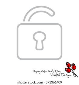 Web line icon. Padlock