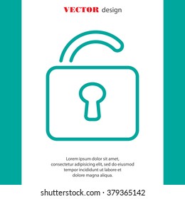 Web line icon. Padlock