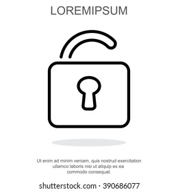 Web line icon. Padlock