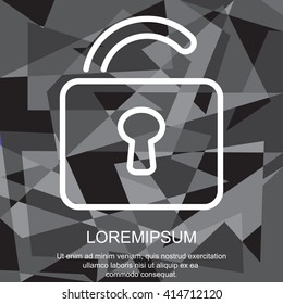 Web line icon. Padlock