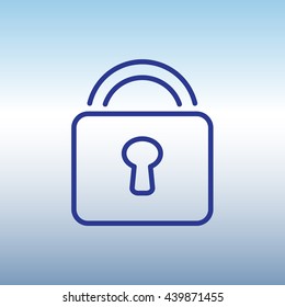Web line icon. Padlock