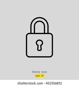 Web Line Icon. Padlock