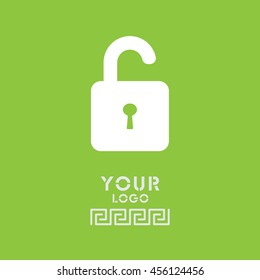 Web line icon. Padlock