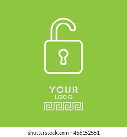 Web line icon. Padlock