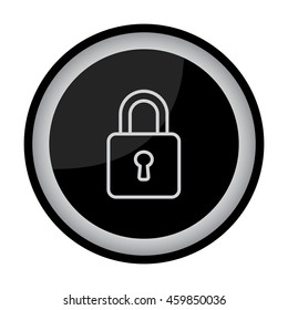 Web line icon. Padlock