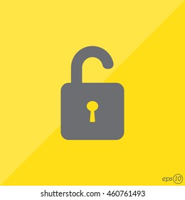 Web line icon. Padlock