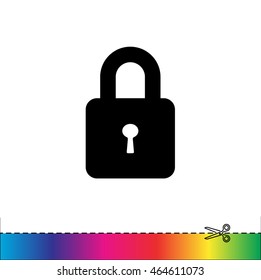 Web line icon. Padlock