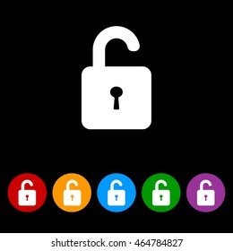 Web line icon. Padlock