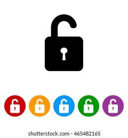 Web line icon. Padlock