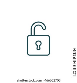 Web line icon. Padlock