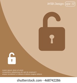 Web line icon. Padlock