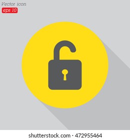 Web line icon. Padlock