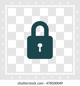 Web line icon. Padlock